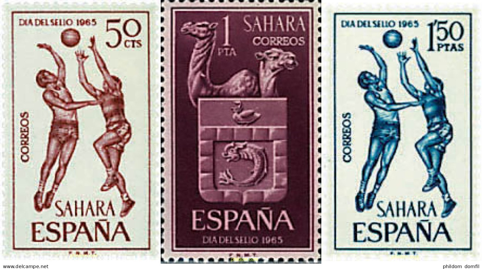 53936 MNH SAHARA ESPAÑOL 1965 DIA DEL SELLO - Sahara Espagnol