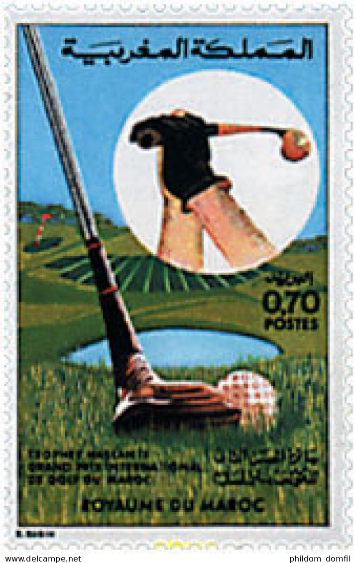 53299 MNH MARRUECOS 1974 GRAN PREMIO INTERNACIONAL DE GOLF EN MARRUECOS - Morocco (1956-...)