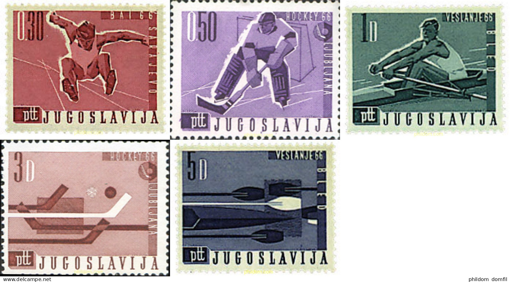 67167 MNH YUGOSLAVIA 1966 CAMPEONATOS DEPORTIVOS - Unused Stamps