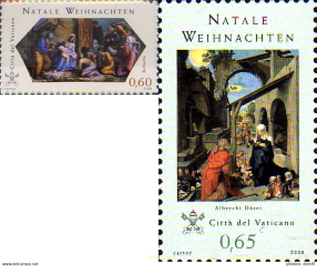 224326 MNH VATICANO 2008 NAVIDAD - Unused Stamps