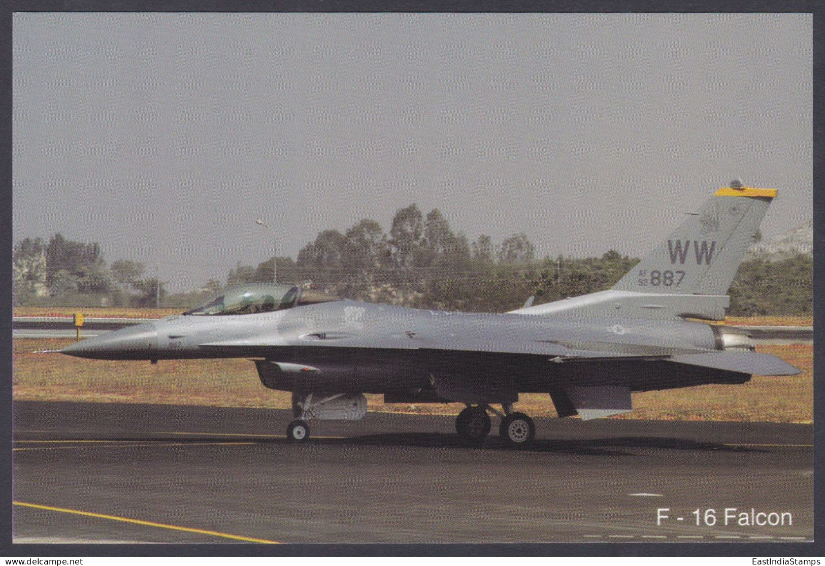 Inde India 2007 Mint Postcard Bangalore Air Show F-16, Falcon, Fighter Jet, Aircraft, Airplane, Aeroplane - Inde