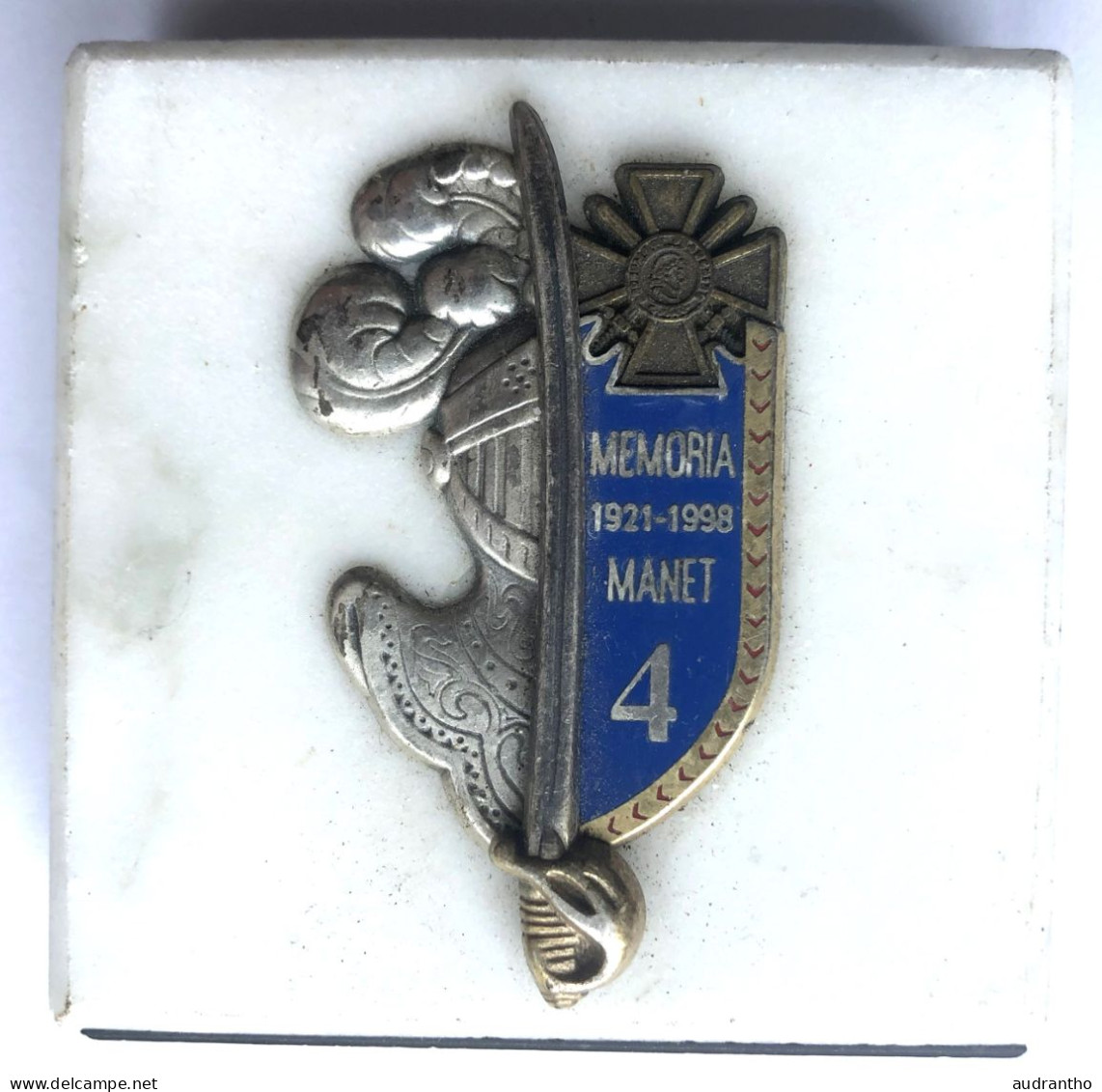 Insigne Sur Socle En Marbre - Promotion Mémoire Des EOR 1998 - Lieutenant Colonel Giraud-Charreyron - Manet 1921-1988 - Andere & Zonder Classificatie