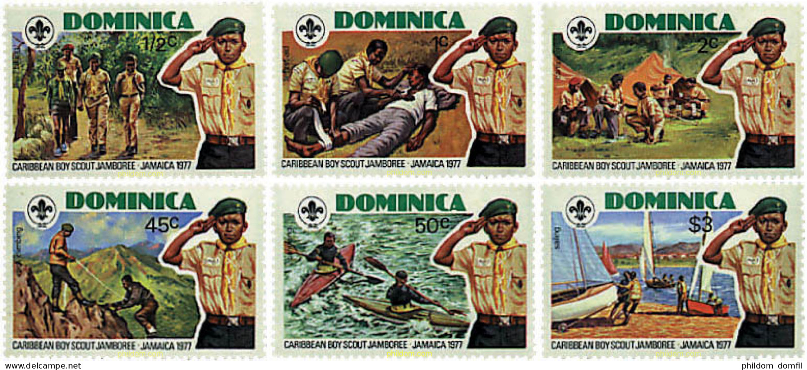38786 MNH DOMINICA 1977 JAMBOREE DEL CARIBE EN JAMAICA - Dominique (...-1978)