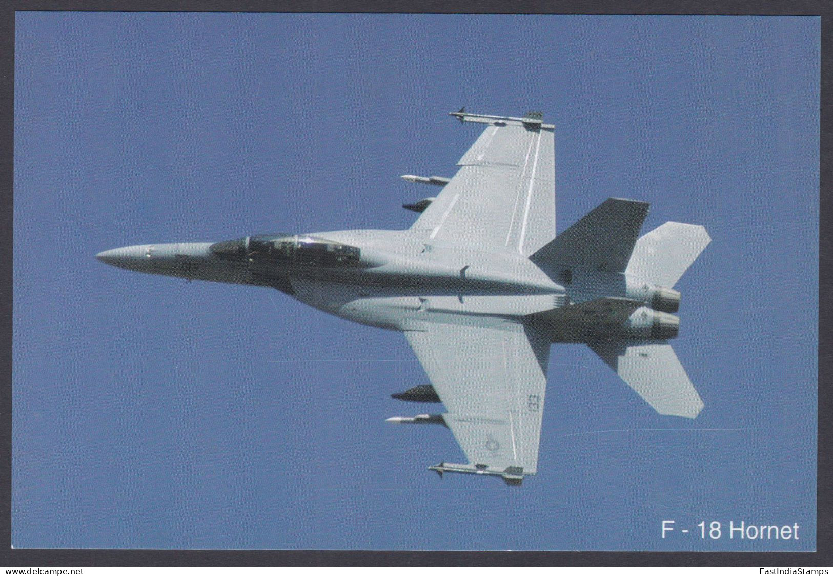 Inde India 2007 Mint Postcard Bangalore Air Show F-18, Hornet, Fighter Jet, Aircraft, Airplane, Aeroplane - India