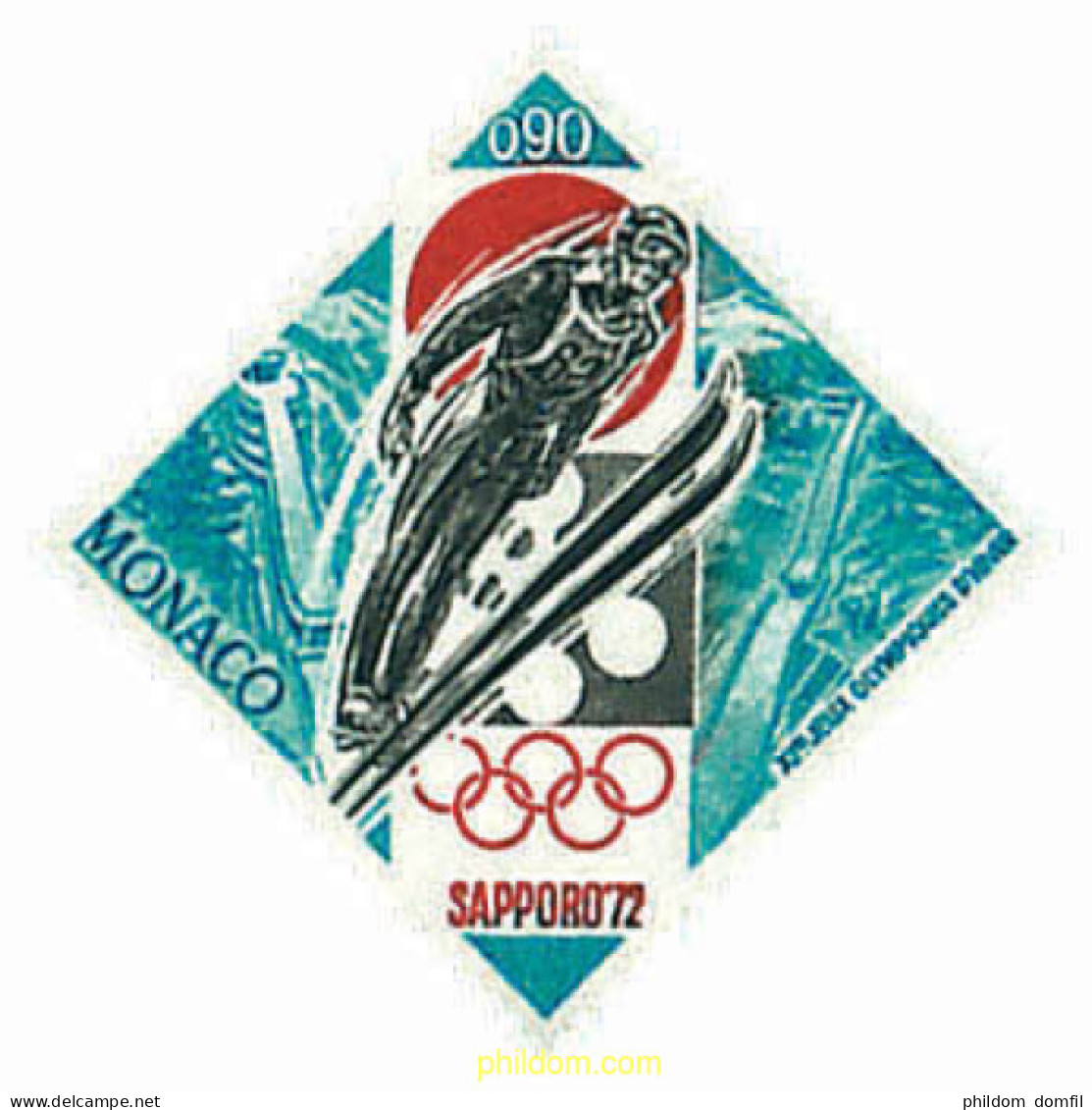 72783 MNH MONACO 1972 11 JUEGOS OLIMPICOS DE INVIERNO SAPPORO 1972 - Unused Stamps