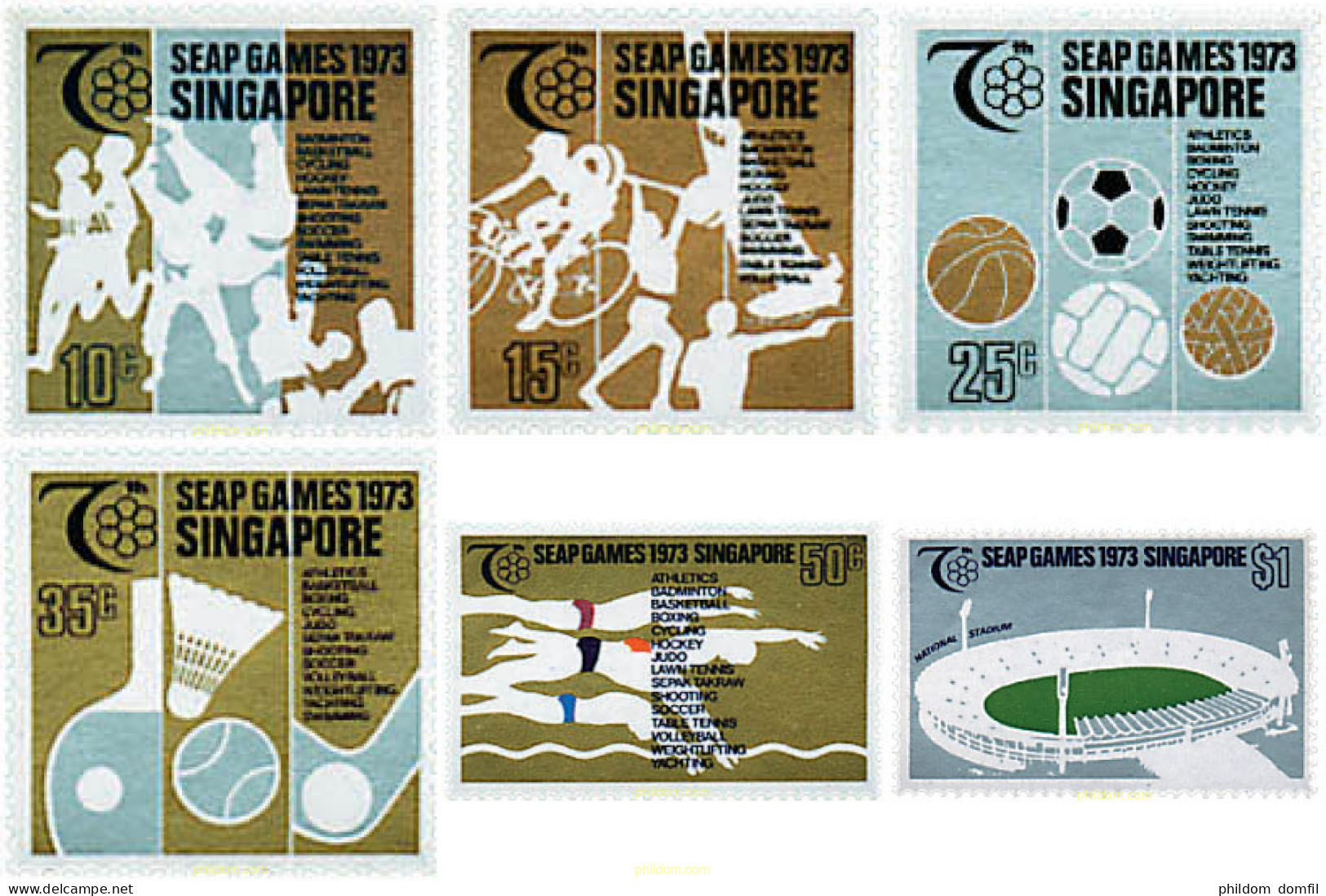 63243 MNH SINGAPUR 1973 7 JUEGOS DE LA PENINSULA DEL SUDESTE ASIATICO - Singapour (1959-...)