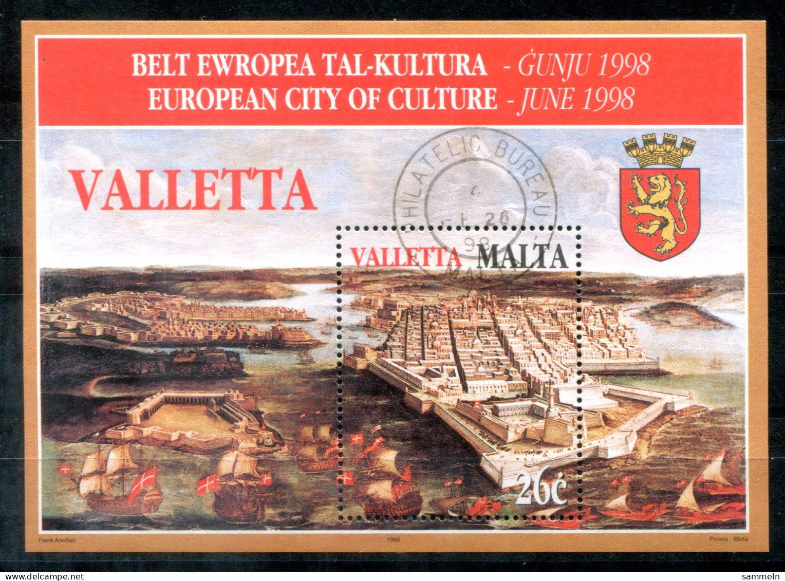MALTA Block 16, Bl.16 Canc. - Valetta, City Of Culture - MALTE - Malta