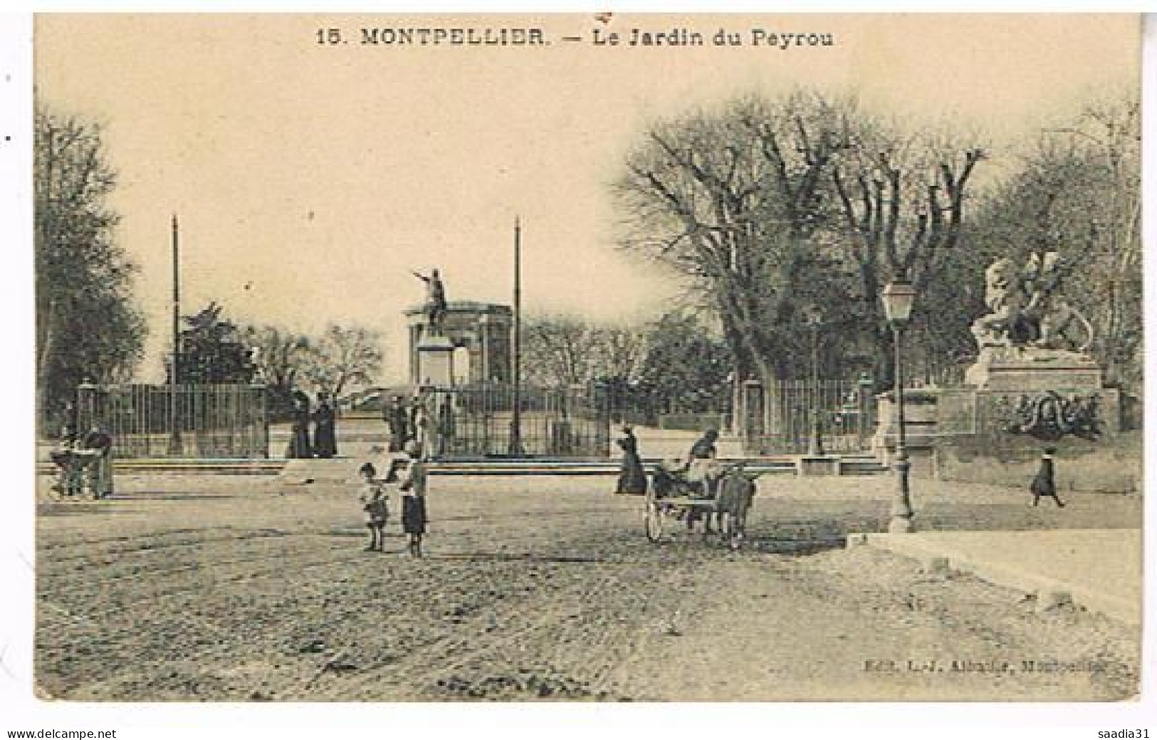34  MONTPELLIER   LE JARDIN DE  PEYROU  1910 - Montpellier