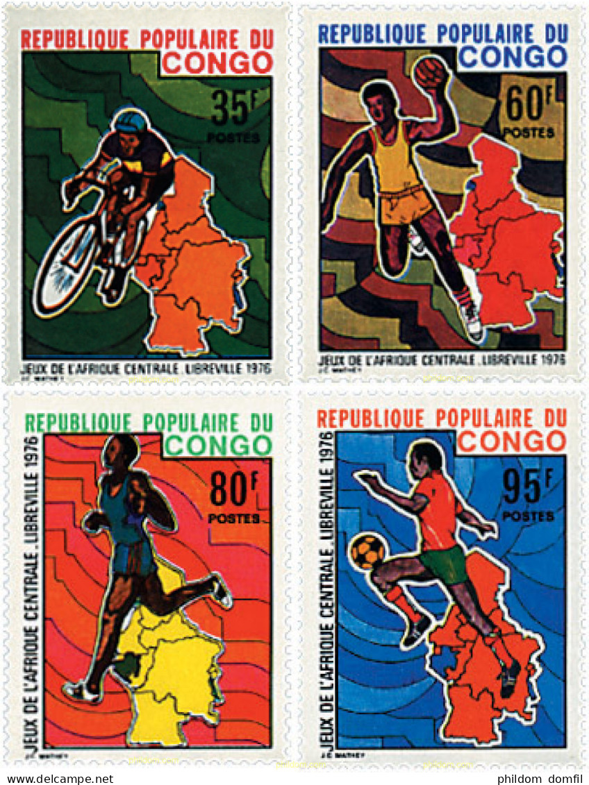 73380 MNH CONGO 1976 JUEGOS DEL AFRICA CENTRAL EN LIBREVILLE - Ongebruikt