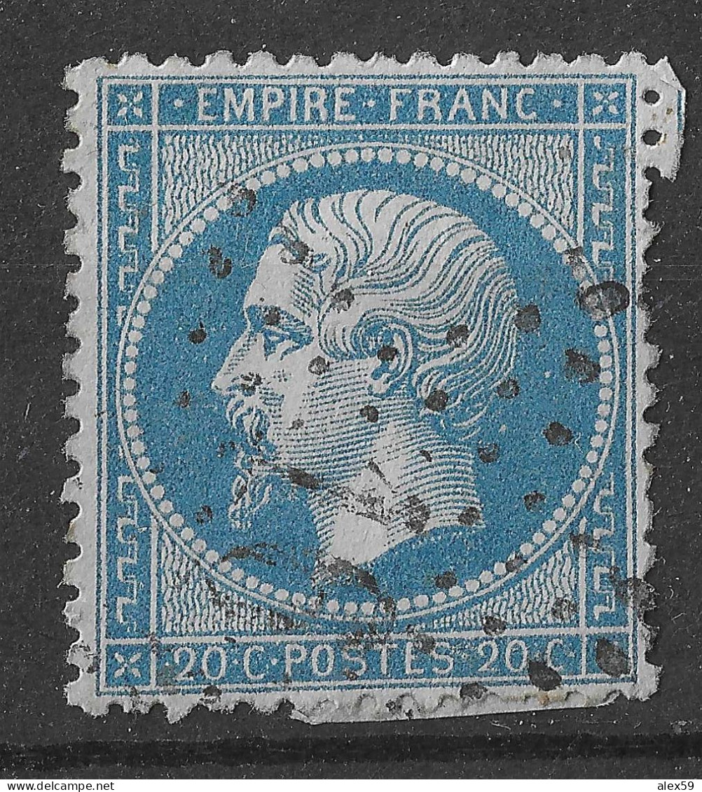 Lot N°64 N°22, Oblitéré étoile Chiffrée 16 De PARIS R. De Palestro - 1862 Napoléon III