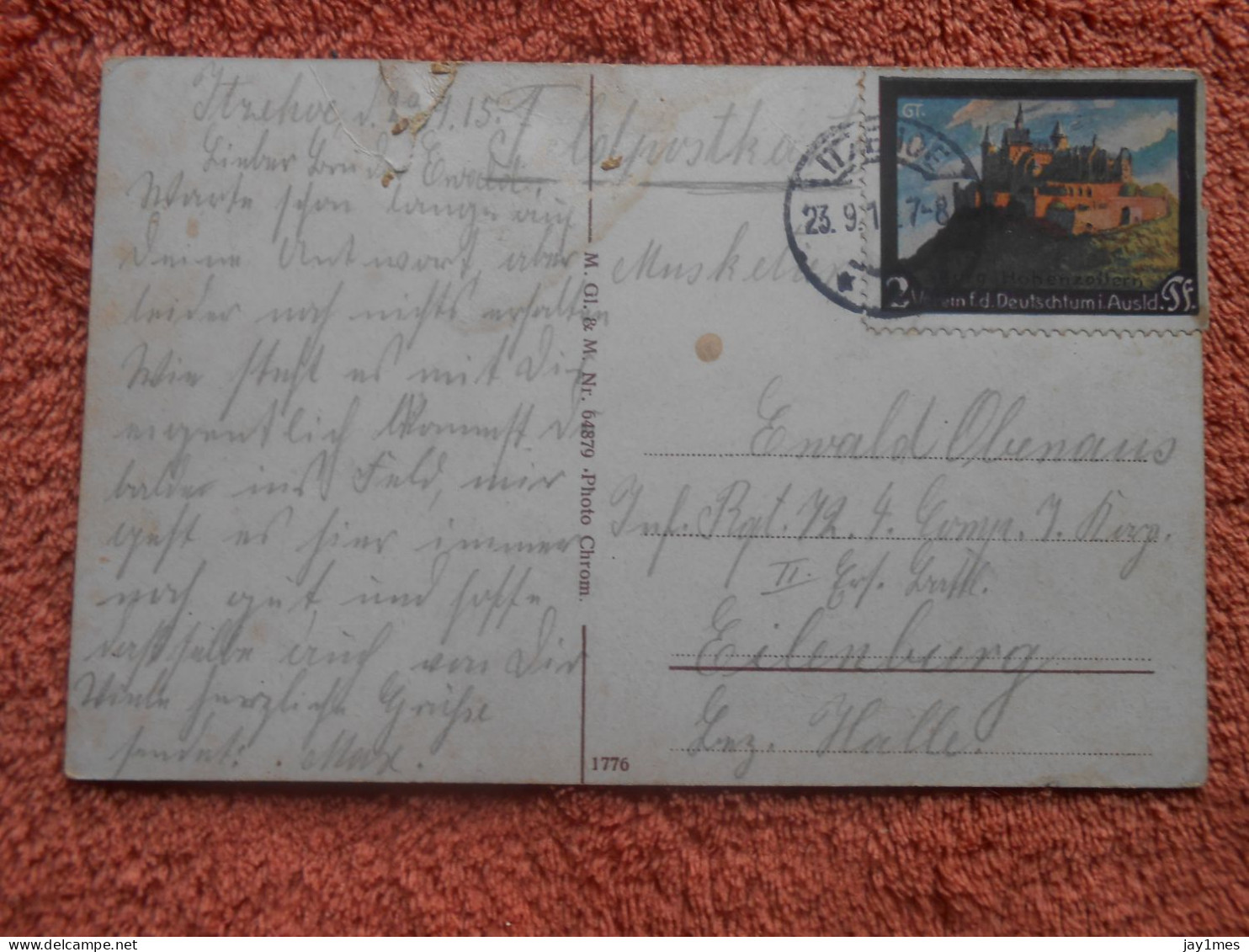 AK Briefmarke Vignette Verein Für Deutschtum Im Ausland Itzehoe Der Stor 1915 - Briefe U. Dokumente