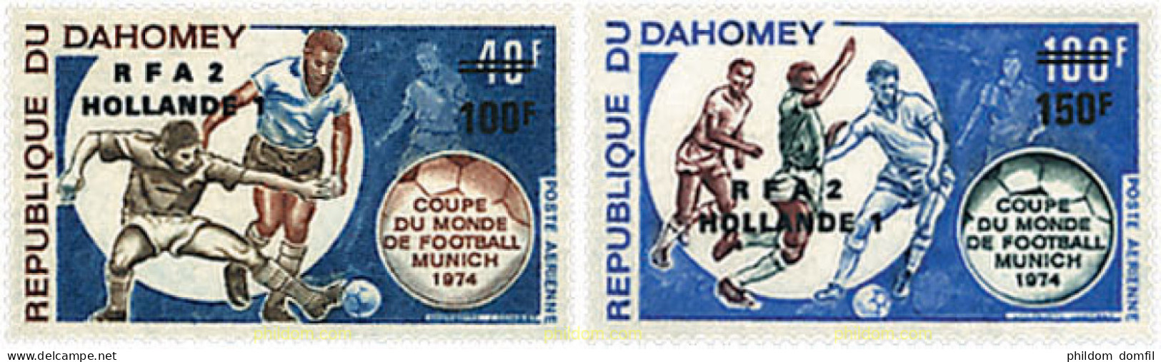 27465 MNH DAHOMEY 1974 COPA DEL MUNDO DE FUTBOL. ALEMANIA-74. VENCEDORES - Nuevos