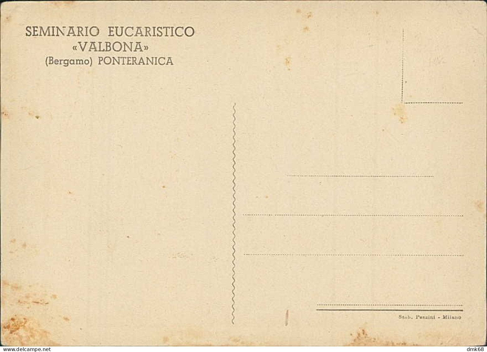 PONTERANICA ( BERGAMO ) SEMINARIO EUCARISTICO VALBONA . LA STAZIONE E IL SEMINARIO - 1940s (20657) - Bergamo