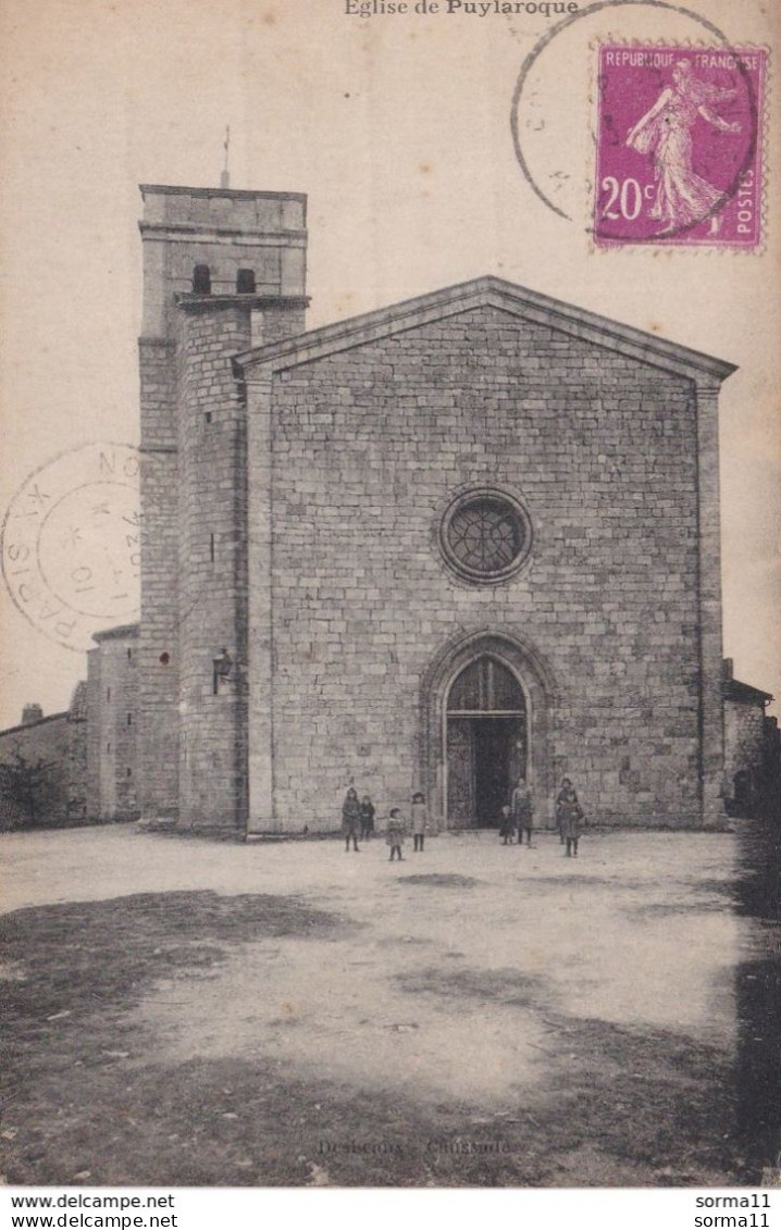 CPA PUYLAROQUE 82 L'Eglise - Andere & Zonder Classificatie