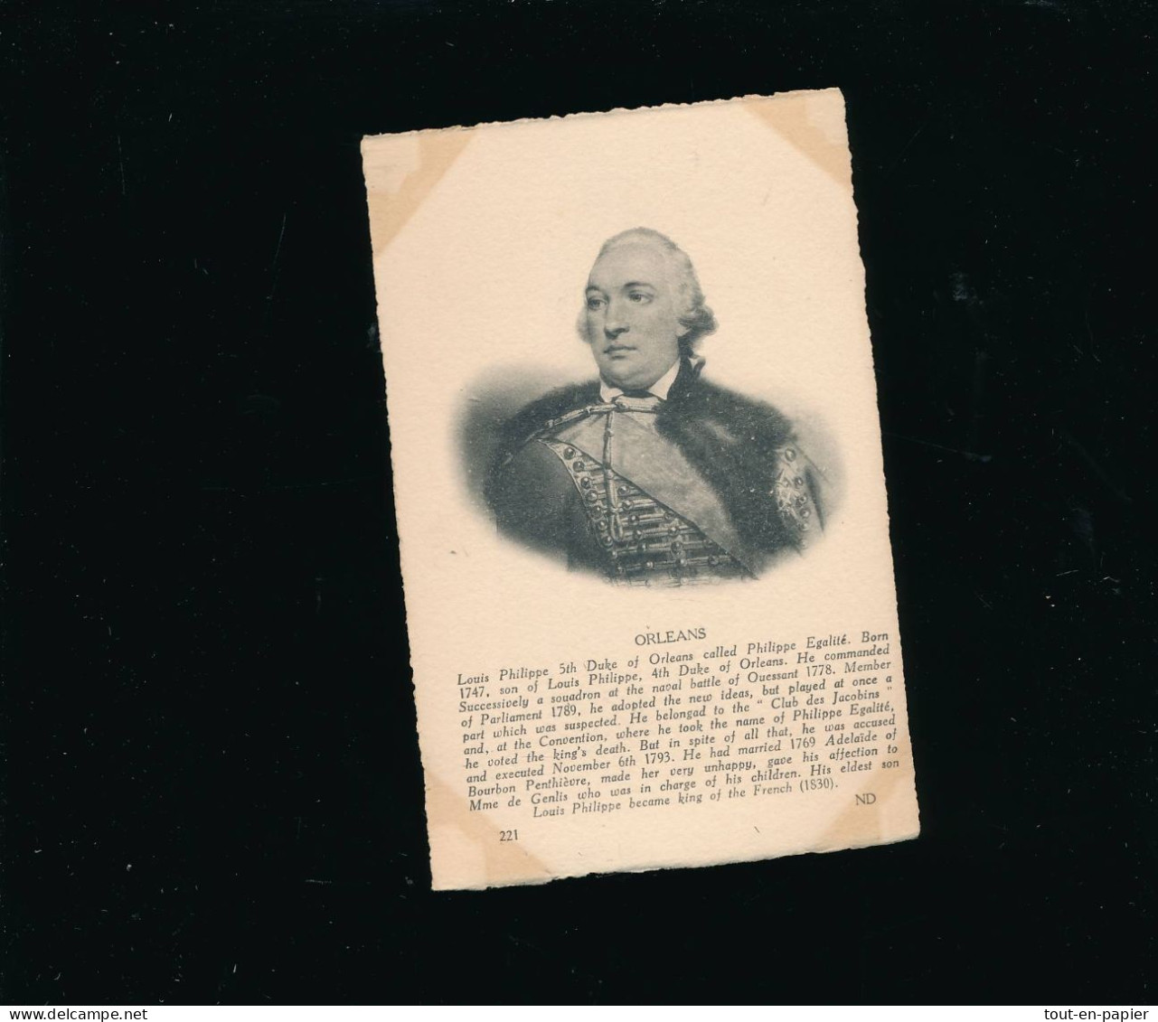 CPA  Histoire - Homme Célèbre - ND Photo - Louis Philippe Duc D'Orléans - History