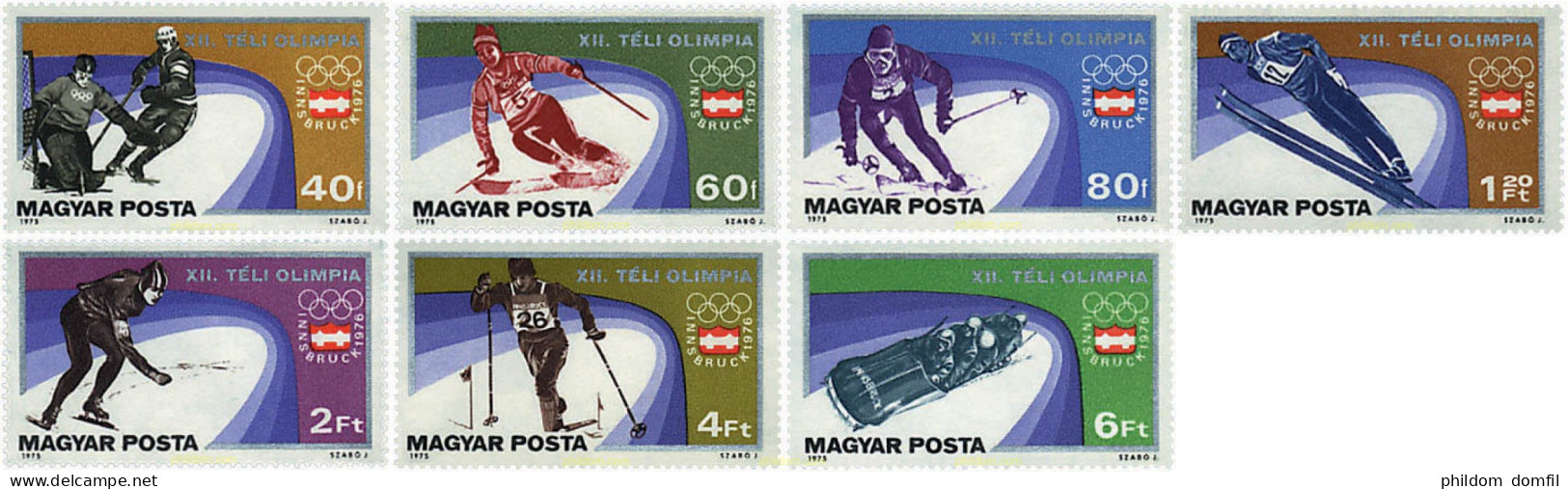 71052 MNH HUNGRIA 1975 12 JUEGOS OLIMPICOS INVIERNO INNSBRUCK 1976 - Ungebraucht