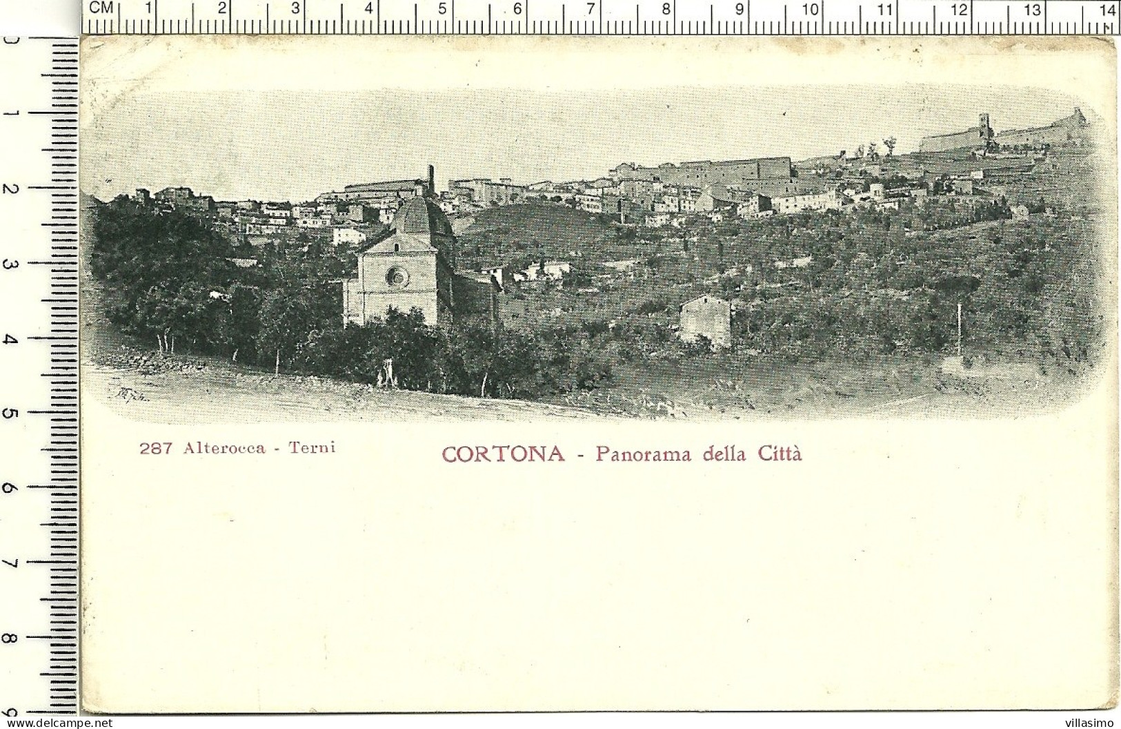 Arezzo - Cortona - Panorama Della Città - VG. 1901 - Arezzo