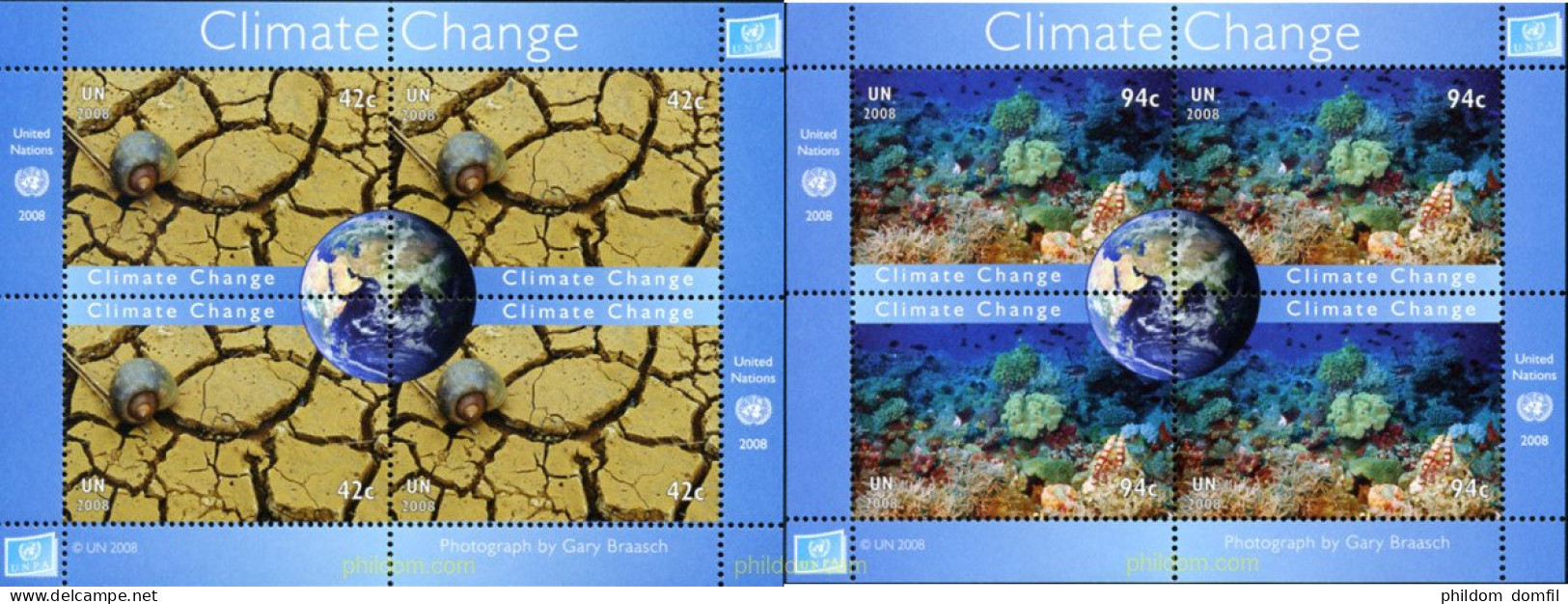 218228 MNH NACIONES UNIDAS. Nueva York 2008 CAMBIO CLIMATICO - Other & Unclassified