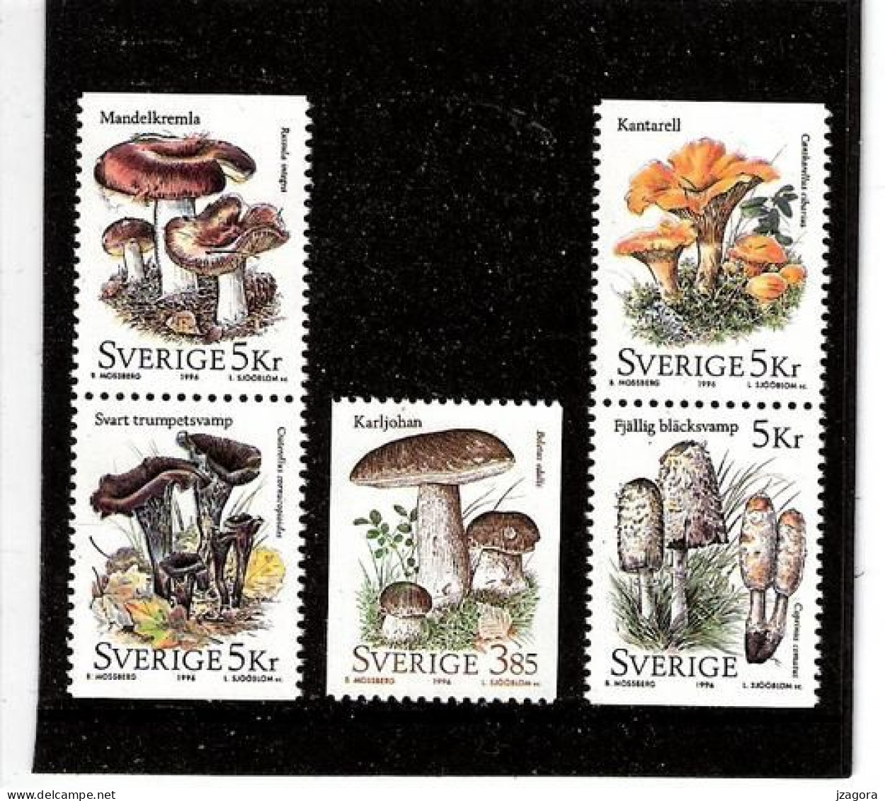 MUSHROOMS FUNGI CHAMPIGNONS PILZ PILZE FUNGHI  HONGOS GRZYBY - SWEDEN 1996 - MNH MI  1950-1954 - Pilze