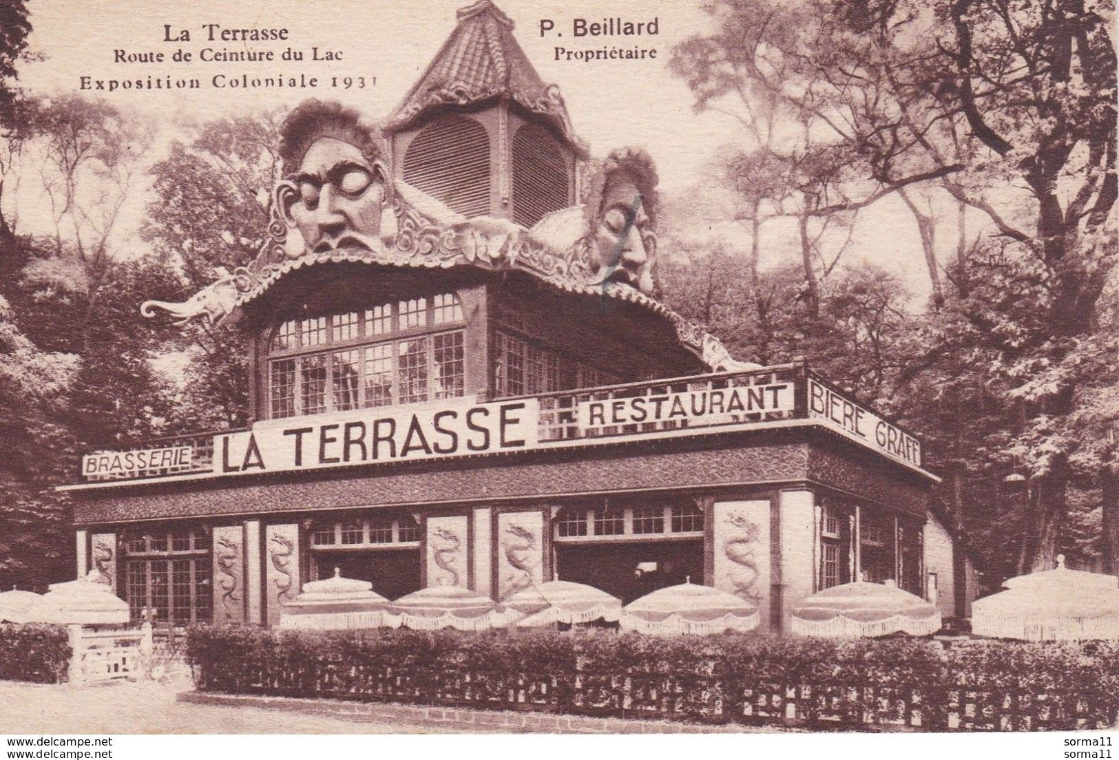 CPA PARIS 75 Exposition Coloniale 1931 Brasserie- Restaurant La Terrasse - Expositions