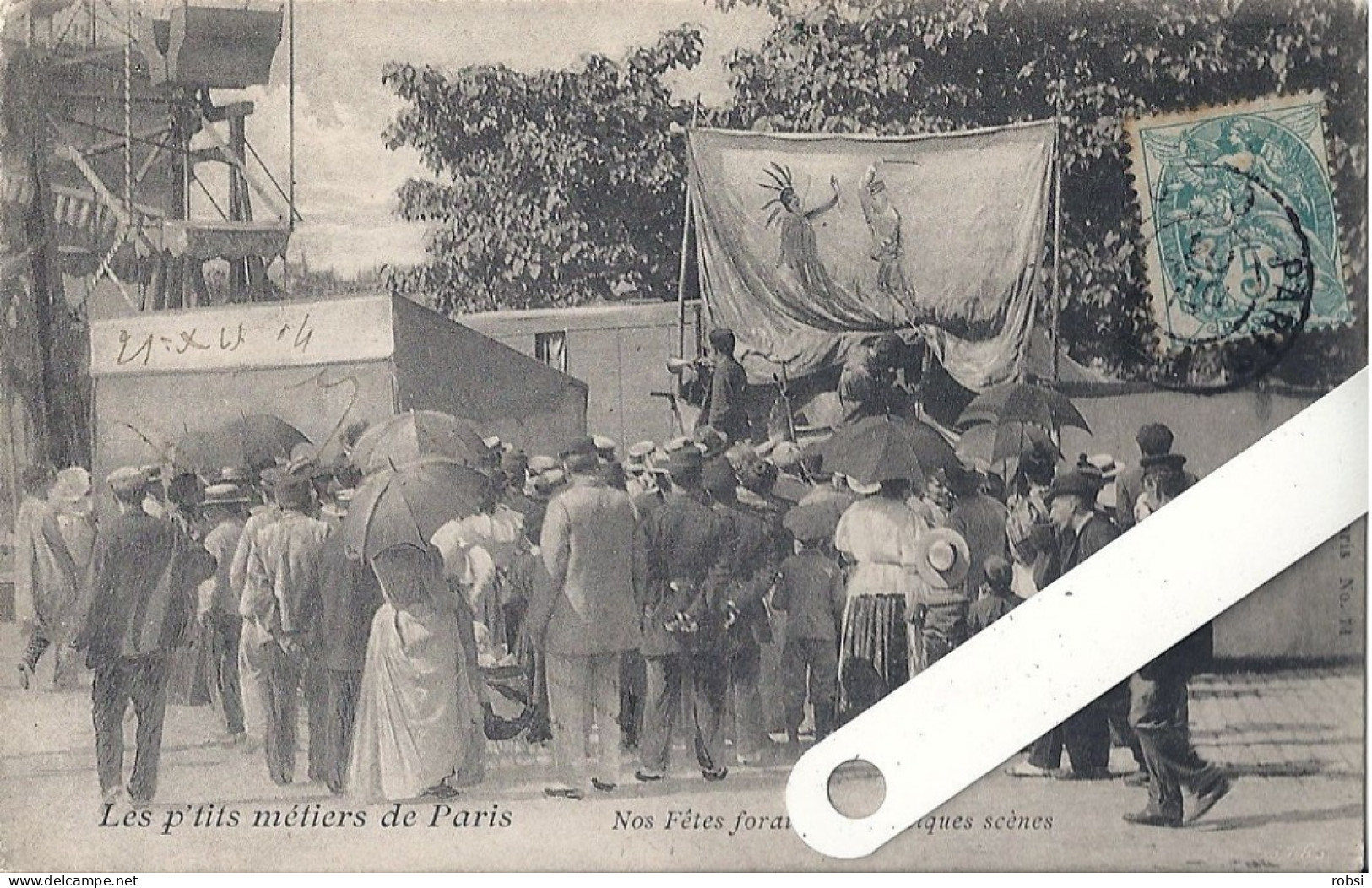 75 Paris, Les P'tits Métiers (Atget), V.P. N°74, Nos Fêtes Foraines, Quelques Scènes,  D5286 - Straßenhandel Und Kleingewerbe