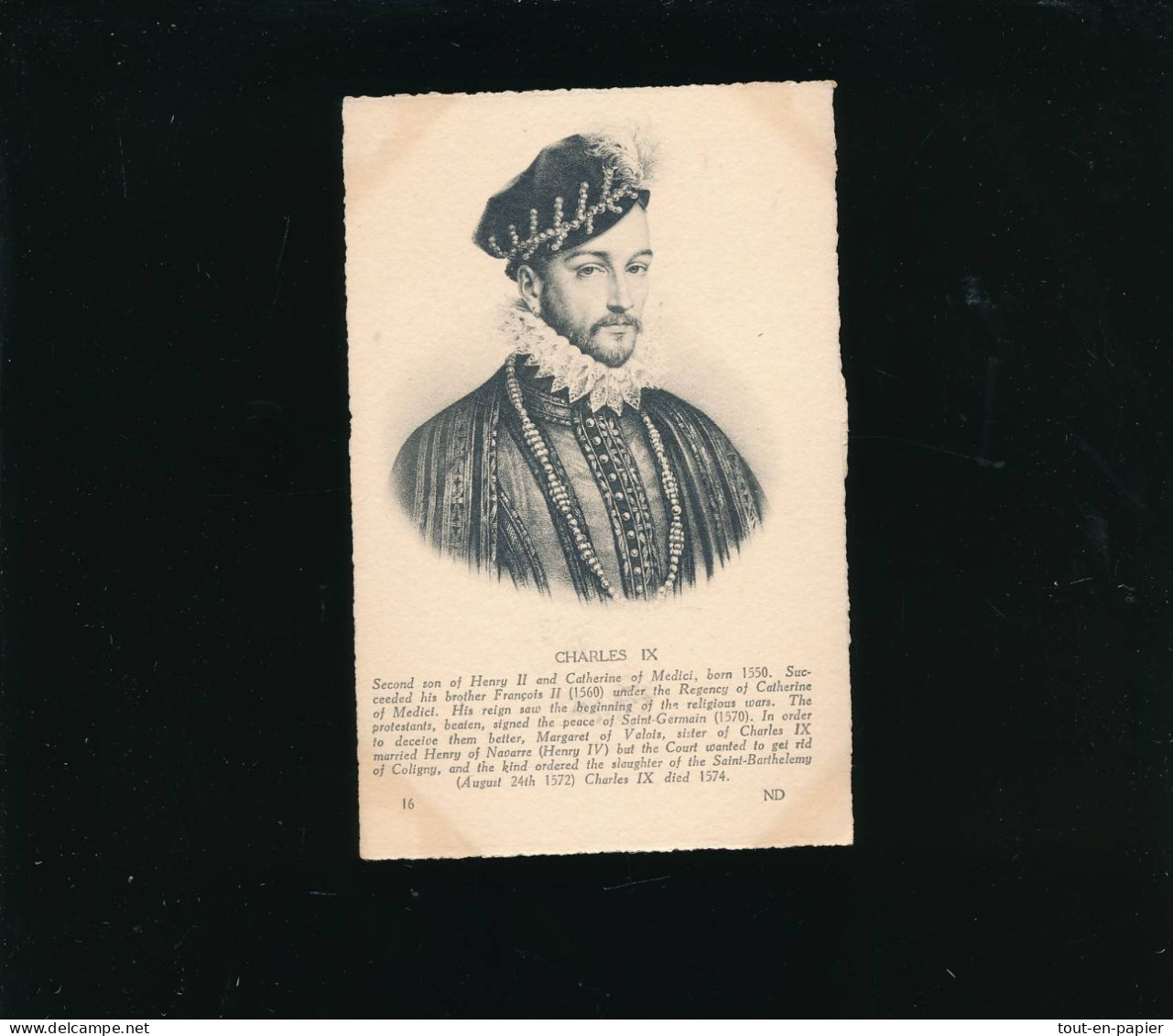 CPA  Histoire - Homme Célèbre - ND Photo - Charles IX - Geschiedenis