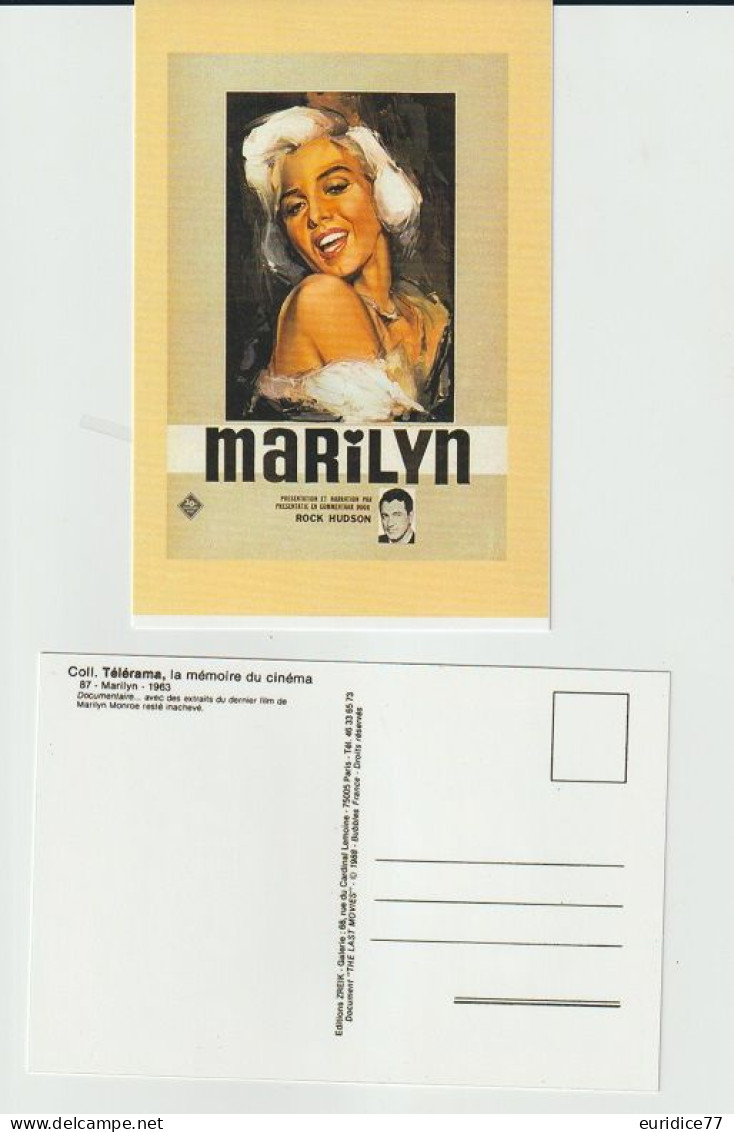MARILYN MONROE Postcard Publicidad 6 - Advertising