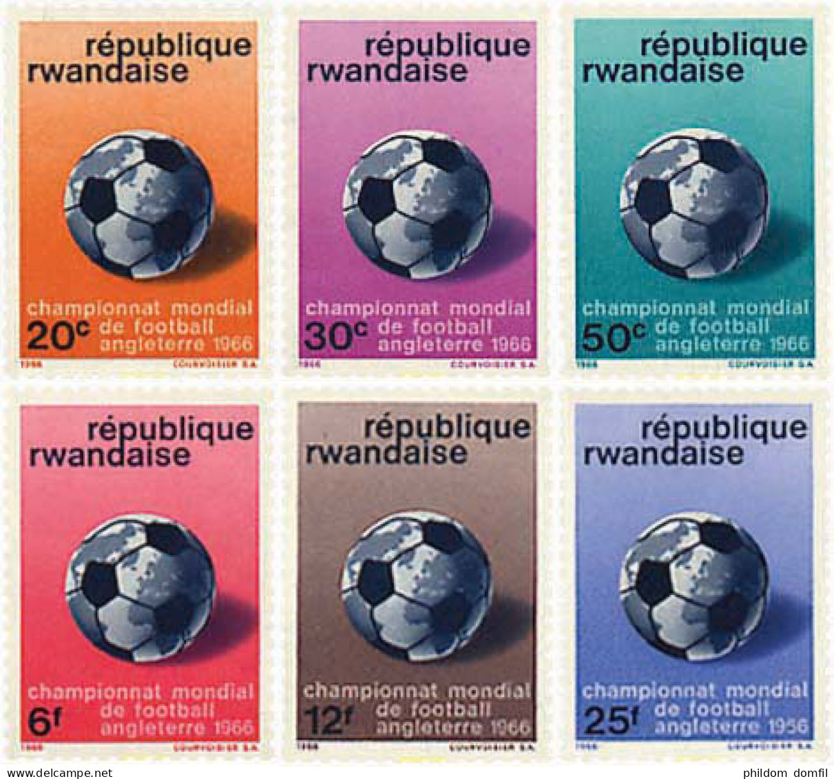 79386 MNH RUANDA 1966 COPA DEL MUNDO DE FUTBOL. INGLATERRA-66 - Unused Stamps