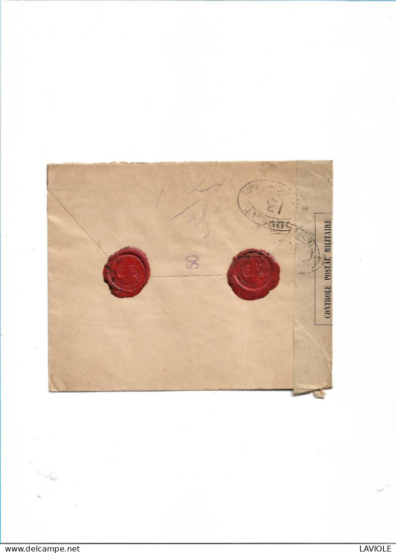 Entier Postal Norvège France 1915  Enveloppe  Adressée à Arthur Maury  2 Cachets De Cire Au Dos - Sammlungen