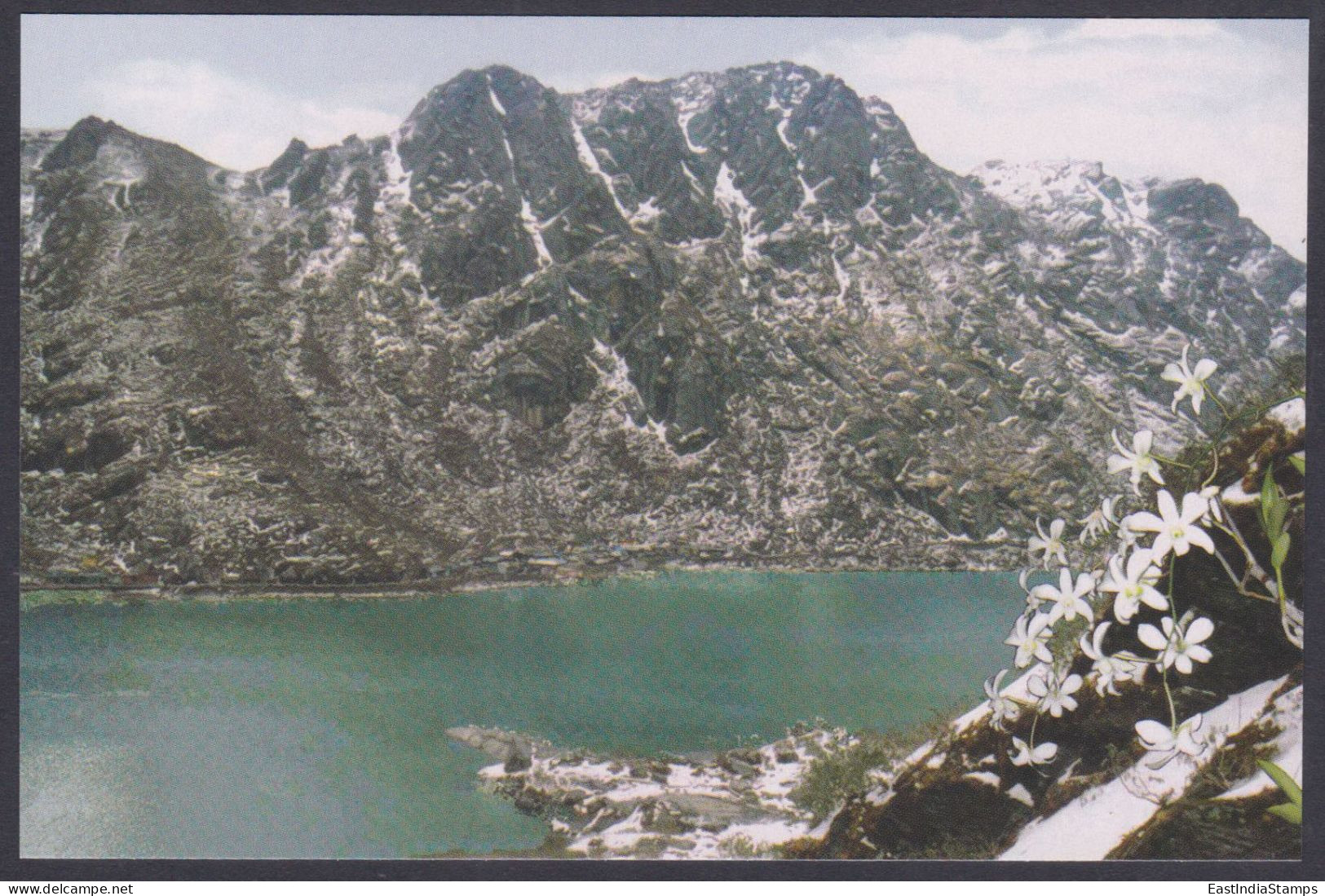 Inde India 2006 Mint Postcard Himalayan Lakes, Mountain, Mountains, Lake, Tsangu - India