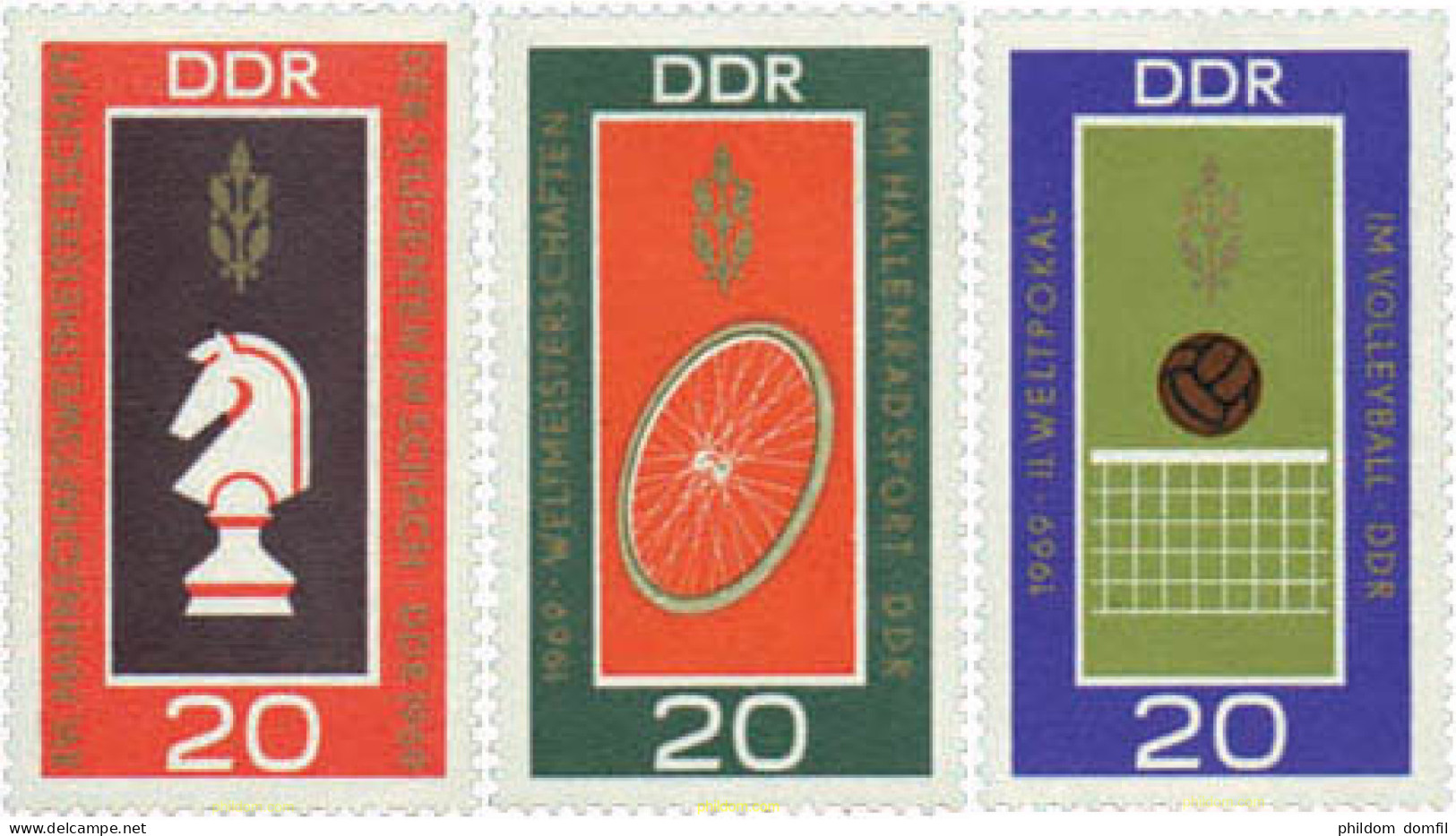 30699 MNH ALEMANIA DEMOCRATICA 1969 CAMPEONATOS MUNDIALES - Unused Stamps