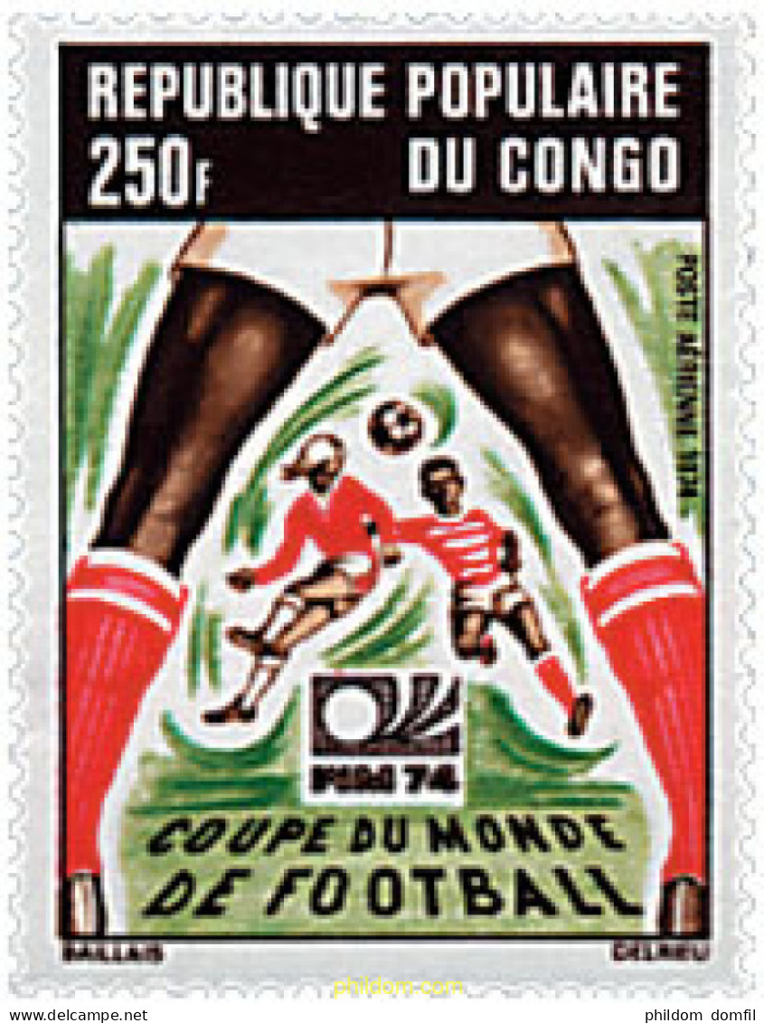 73294 MNH CONGO 1974 COPA DEL MUNDO DE FUTBOL. ALEMANIA-74 - Mint/hinged