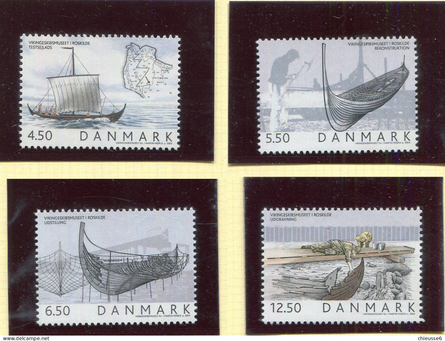 Danemark ** 1380 à 1383 - Le Musée Des Drakkars - Unused Stamps