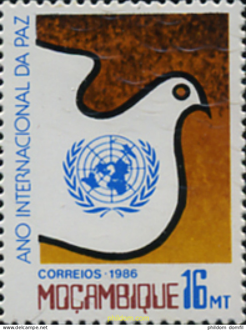 31682 MNH MOZAMBIQUE 1986 AÑO INTERNACIONAL DE LA PAZ - Mosambik