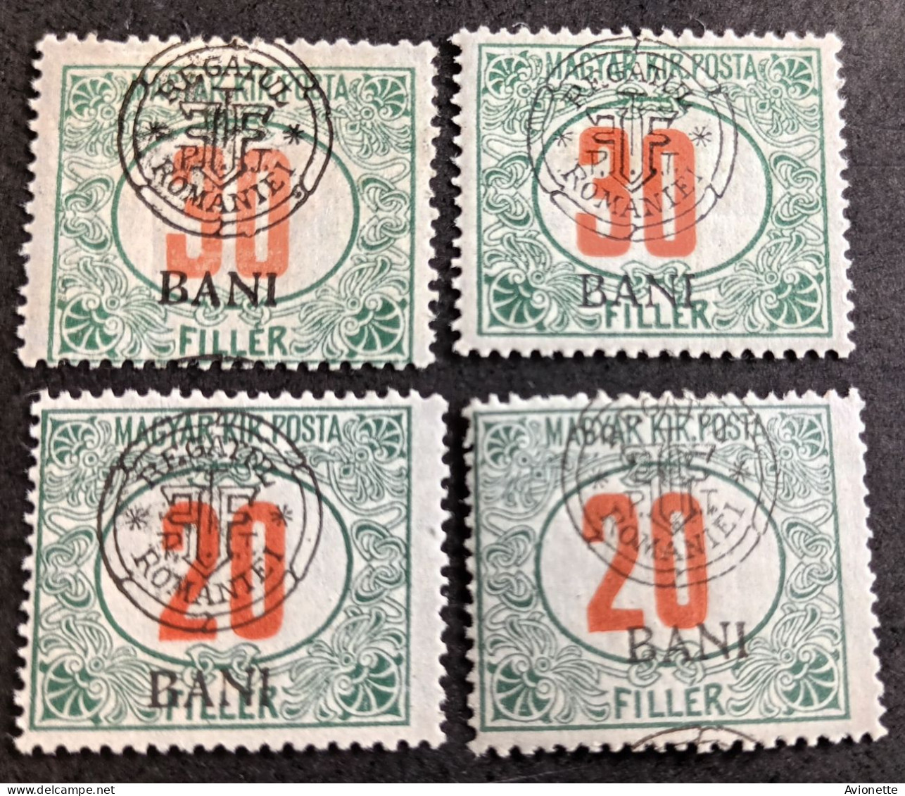Magyar Kir Posta / Surcharge Regatul Romaniei (4 Timbres Neufs) - Unused Stamps
