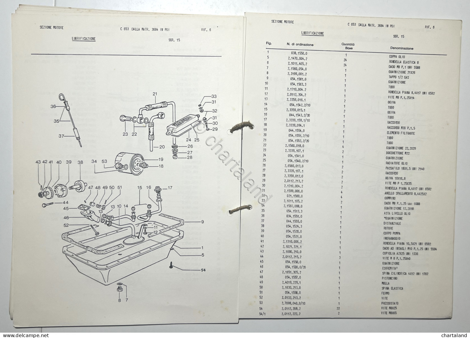 Aggiornamento Catalogo Per Inserimento Nuovo Motore - C 653 - Anni '80 - Sonstige & Ohne Zuordnung