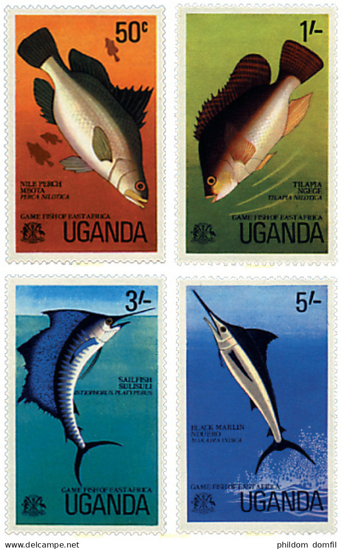 73726 MNH UGANDA 1977 PESCA DEPORTIVA - Oeganda (1962-...)