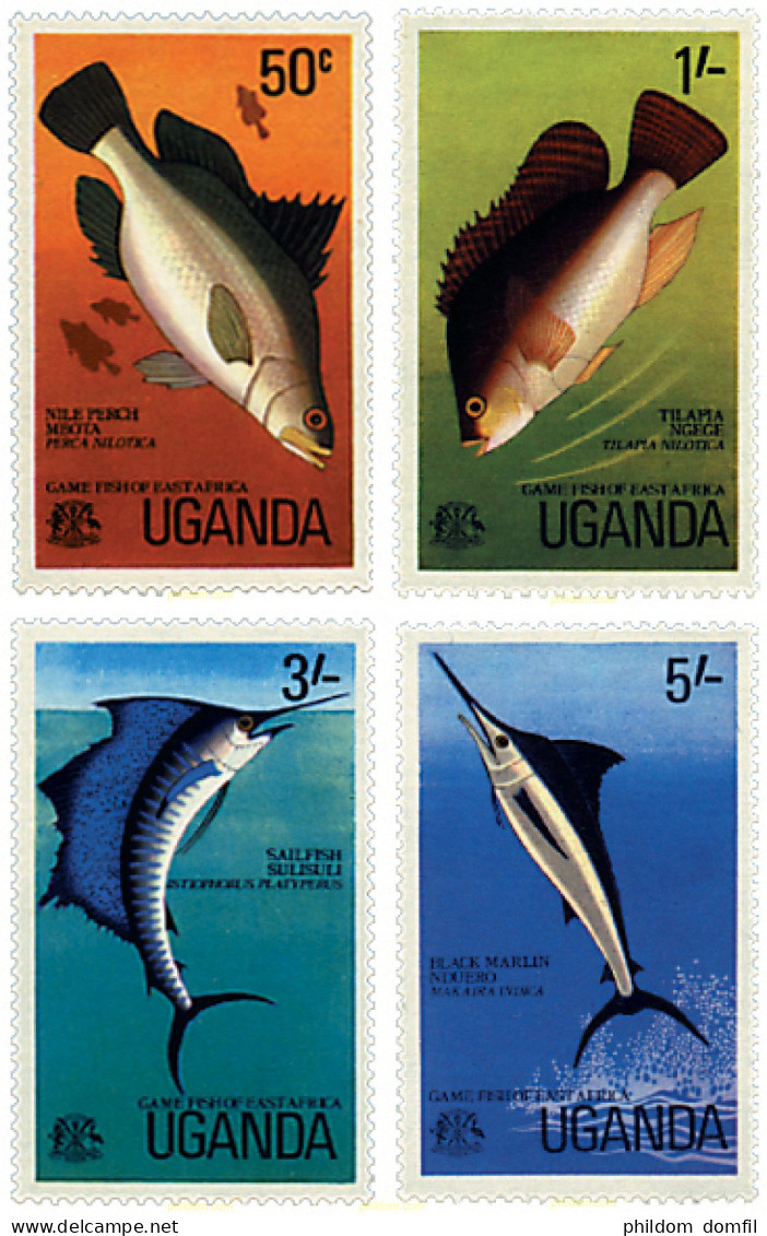 73726 MNH UGANDA 1977 PESCA DEPORTIVA - Uganda (1962-...)
