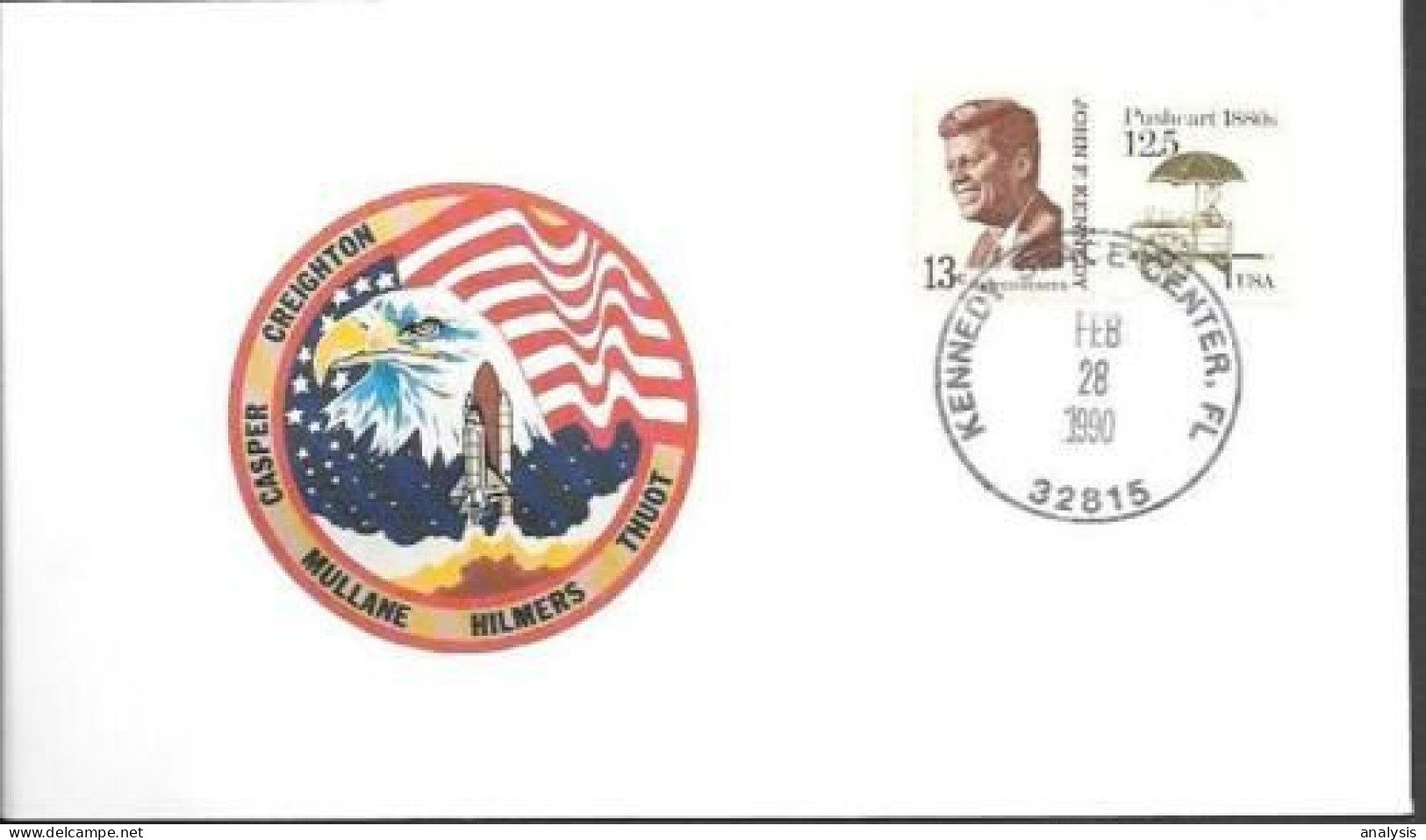 US Space Cover 1990. Atlantis STS-36 Launch. KSC - Etats-Unis