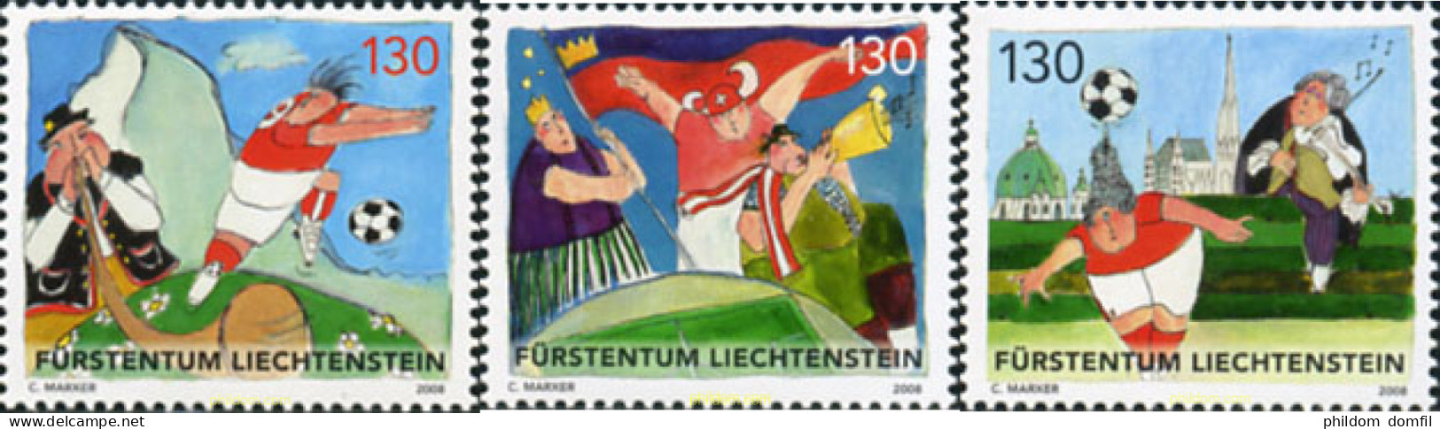 216496 MNH LIECHTENSTEIN 2008 EUROCOPA 2000 - Unused Stamps