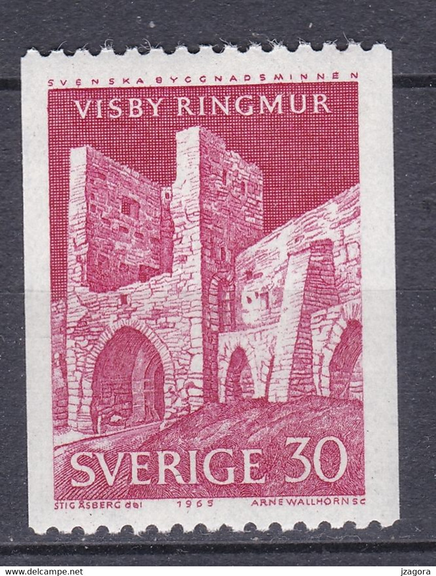 ARCHITECTURE HISTORY HERITAGE OLD TOWN HISTORISCHE BAUWERKE BÂTIMENTS HISTORIQUE VISBY SWEDEN 1965 MI 531 F 561 MNH(**) - Ongebruikt