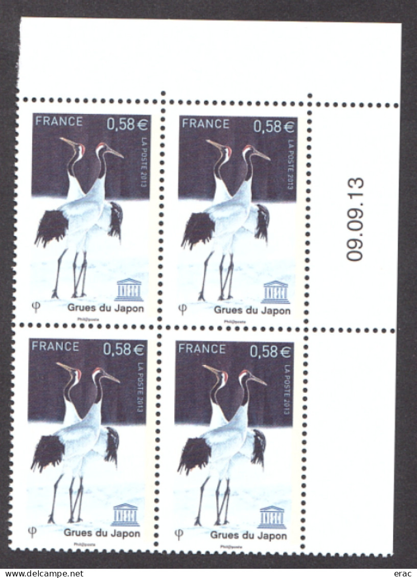 France - Coin Daté 09.09.13 Du Timbre De Service N° 157 - Neuf ** - UNESCO - Grues Du Japon - Officials