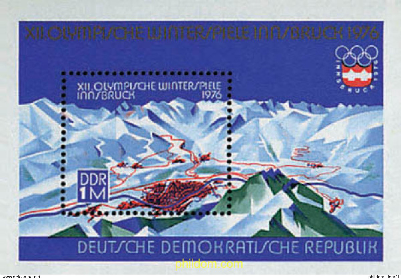 73224 MNH ALEMANIA DEMOCRATICA 1975 12 JUEGOS OLIMPICOS INVIERNO INNSBRUCK 1976 - Unused Stamps