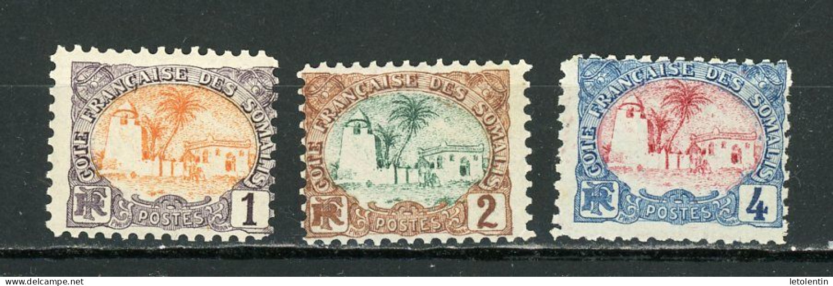 Ctes Des SOMALIS -   VUES  - N° Yvert  37+38+39** - Unused Stamps