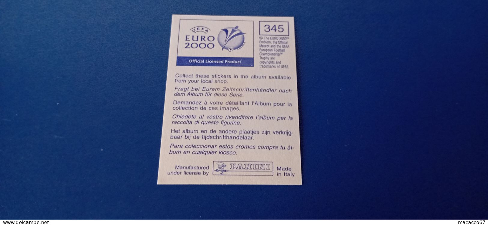Figurina Panini Euro 2000 - 345 Karembeu Francia - Edition Italienne
