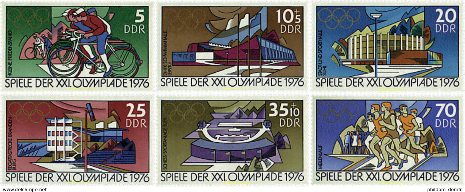 64598 MNH ALEMANIA DEMOCRATICA 1976 21 JUEGOS OLIMPICOS VERANO MONTREAL 1976 - Unused Stamps