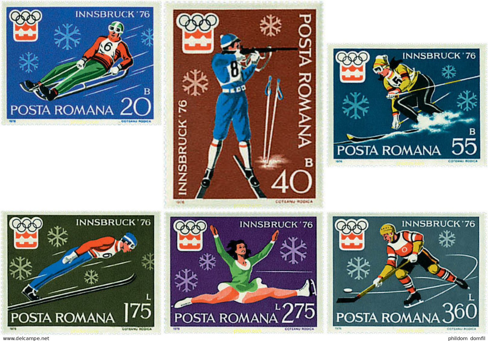 71624 MNH RUMANIA 1976 12 JUEGOS OLIMPICOS INVIERNO INNSBRUCK 1976 - Other & Unclassified