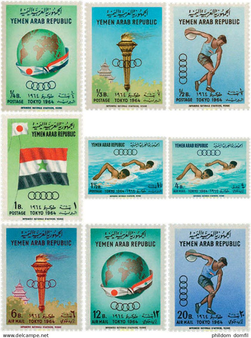 88823 MNH YEMEN. República árabe 1964 18 JUEGOS OLIMPICOS VERANO TOKIO 1964 - Jemen