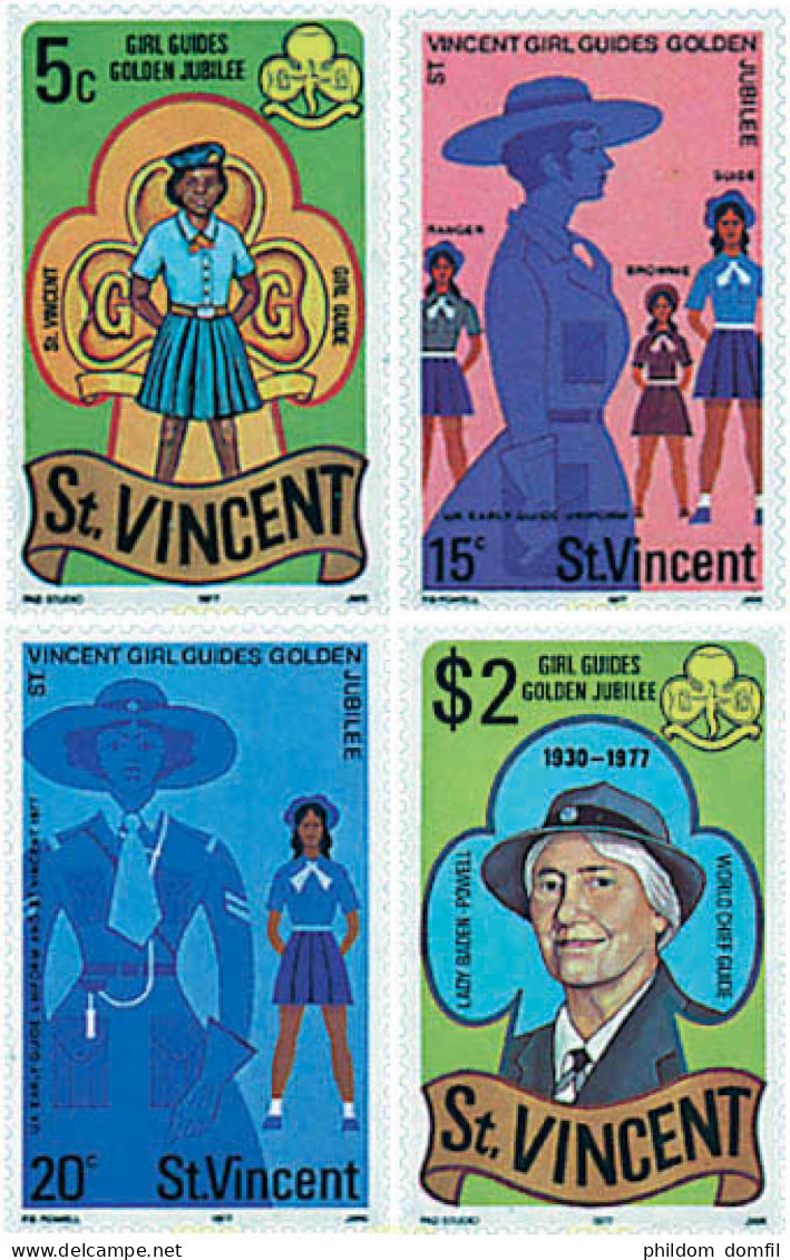 71845 MNH SAN VICENTE 1977 50 ANIVERSARIO DEL ESCULTISMO FEMENINO - St.Vincent (...-1979)