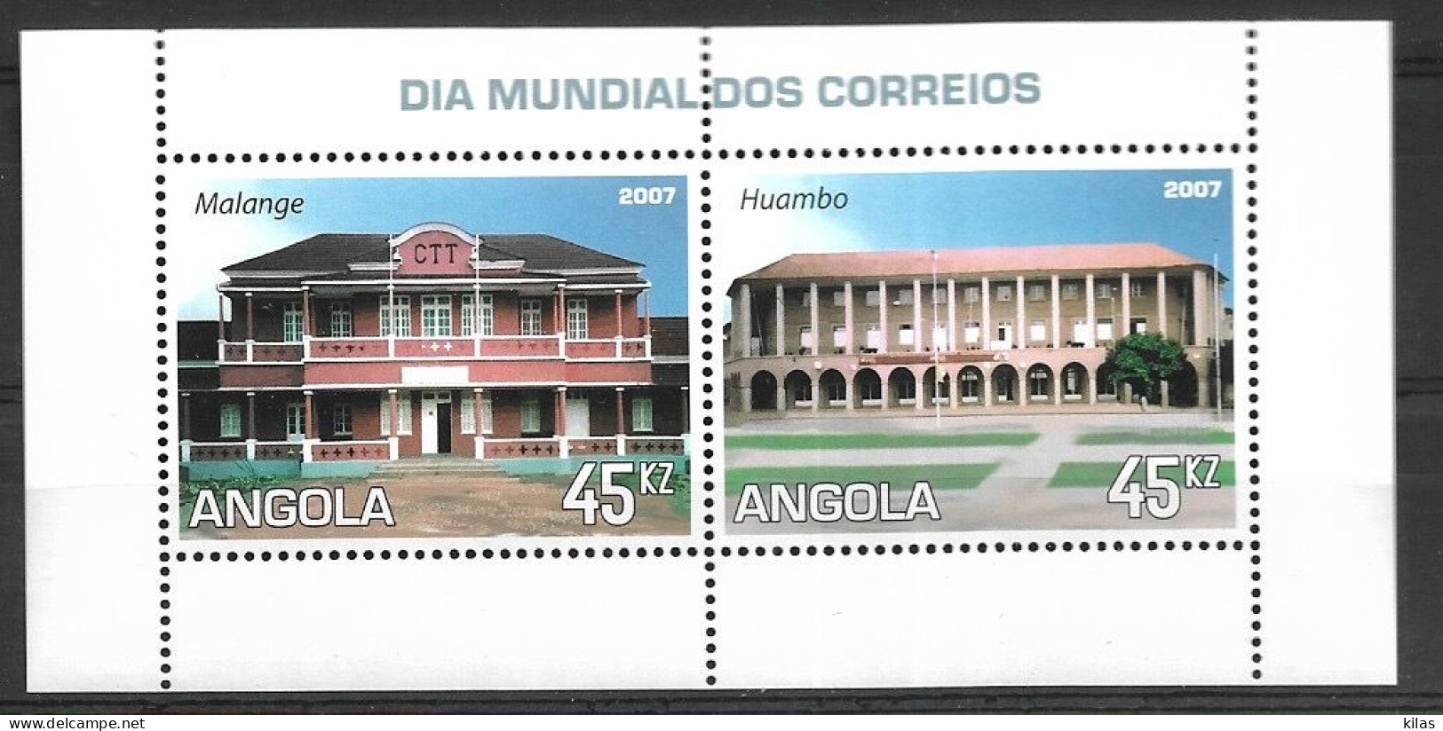 ANGOLA 2007 WORLD POST DAY MNH - Angola